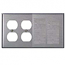 Mulberry, 97574, 4 Gang 2 Toggle Switch 2 Blank, Stainless Steel, Wall Plate