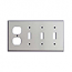 Mulberry, 97554, 4 Gang 1 Duplex Receptacle 3 Toggle Switch, Wall Plate