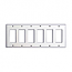 Mulberry, 97406, 6 Gang 6 Decora/GFI, Stainless Steel, Wall Plate