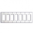 Mulberry, 97407, 7 Gang 7 Decora/GFI, Stainless Steel, Wall Plate