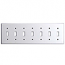 Mulberry, 97077, 7 Gang 7 Toggle Switch, Stainless Steel, Wall Plate