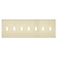 Mulberry, 84077, 7 Gang 7 Toggle Switch, Metal, Ivory, Wall Plate