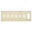 Mulberry, 84007, 7 Gang 6 Toggle Switch 1 Decora/GFI, Metal, Ivory, Wall Plate