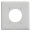 Mulberry, 86778, 2 Gang 1 Single Receptacle 20 Amp, Metal, White, Wall Plate
