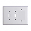 Mulberry, 86533, 3 Gang 2 Toggle Switch 1 Blank, Metal, White, Wall Plate