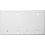 Mulberry, 86154, 4 Gang 4 Blank, Metal, White, Wall Plate