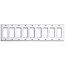 Mulberry, 86409, 9 Gang 9 Decora/GFI, Metal, White, Wall Plate