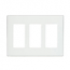 Leviton, 80311-SW, 3-Gang Decora Plus Wallplate Screwless Snap-On Mount, White