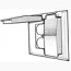 Mulberry, Self-Closing  2 Gang Device Cover, 30452W 