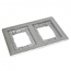 Wiremold, 828TCAL, 2-Gang Brushed Aluminum Combination Carpet and Tile Flange