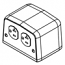 Wiremold, 525I, Four-Piece Service Fitting
