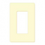 Leviton, 80301-SI, 1-Gang Decora Plus Wallplate Screwless Snap-On Mount, Ivory