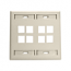 Leviton, QuickPort&reg; Dual-Gang 8-Port Wallplate, 42080-8IP