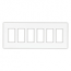 Cooper Wiring Devices, 9526WS, Aspire 6-Gang Wallplate