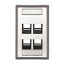 Leviton, Angled QuickPort&reg Wallplate, 43081-1L4