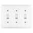 Mulberry, Princess 3 Gang 3 Toggle Wall Plate, 76073
