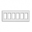 Leviton, 6-Gang Decora Plus Screwless Snap-On Wallplate, 80326-SW