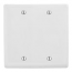Hubbell, 2-Gang Blank Wall Plate, Nylon, NP23W