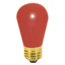 Satco S3961 11 Watt S14 Incandescent 130 Volt Medium Base Light Bulb Ceramic Red