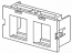Wiremold, CM2-U2KEYA-WH, 2A, Dual Flushmount Unloaded Keystone Module