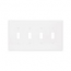 Cooper Wiring Devices, 4-gang Mid-Size Polycarbonate Toggle Switch Wallplate, PJ4W