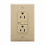Eaton, 15 Amp GFCI Receptacle, Ivory