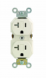 Leviton, TBR20-T, Duplex Receptacle Outlet, Tamper Resistant, 20 Amp/ 125 Volt, Light Almond