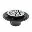 Jones Stephens, D50001, 4" Shower Drain/Floor Drain w/ Stainless Steel Round Strainer PVC, M78291