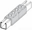 Global manufacturing, G-606-1,  Four Hole Splice Clevis for P1401, M78412