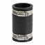 EVERFlOW, 4823, 1-1/4", Black Flexible Pvc Rubber Coupling with Stainless Steel Clamps, M78447