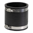 EVERFLOW, 4826 , 3" Black Flexible Pvc Rubber Coupling with Stainless Steel Clamps, M78450
