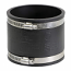 EVERFLOW, 4827 , 4" BlackFlexible Pvc Rubber Coupling with Stainless Steel Clamps, M78451