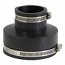 EVERFLOW, 4835 , 4 x 2" Black Flexible Pvc Rubber Coupling with Stainless Steel Clamps, M78457