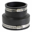EVERFLOW, 4836, 4 x 3" Black Flexible Pvc Rubber Coupling with Stainless Steel Clamps, M78458