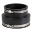 EVERFLOW, 4837 , 5 x 4" Black Flexible Pvc Rubber Coupling with Stainless Steel Clamps, M78459