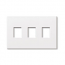 Lutron - Nova T Wallplate NT-SSSR3-FB-WH