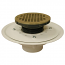 Jones Stephens, D50048, 3" Heavy Duty PVC Drain Base with 3-1/2" Plastic Spud and 6" Nickel Bronze Strainer, M78329