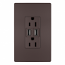 Legrand, TM826USBDBCCV4 , USB Charger/15A Tamper-Resistant Duplex Outlet, Dark Bronze,M79076