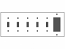 Mulberry 84476, 6-gang  (5) toggle (1) GFI wall plate