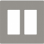 Lutron, SC-2-CS, Screwless Wallplate - 2 Gang - Cobblestone