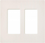 Lutron, SC-2-BW, Screwless Wallplate - 2 Gang - Brilliant White