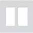 Lutron, SC-2-MI, Screwless Wallplate - 2 Gang - Mist