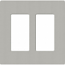 Lutron, SC-2-PB, Screwless Wallplate - 2 Gang - Pebble