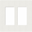 Lutron, SC-2-RW, Screwless Wallplate - 2 Gang - Architectural White