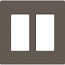Lutron, SC-2-TF, Screwless Wallplate - 2 Gang - Truffle
