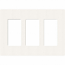 Lutron, SC-3-BW, Screwless Wallplate - 3 Gang - Brilliant White