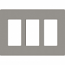 Lutron, SC-3-CS, Screwless Wallplate - 3 Gang - Cobblestone