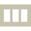 Lutron, SC-3-CY, Screwless Wallplate - 3 Gang - Clay