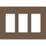 Lutron, SC-3-EP, Screwless Wallplate - 3 Gang - Espresso