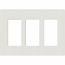 Lutron, SC-3-LG, Screwless Wallplate - 3 Gang - Lunar Gray